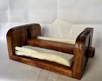 Handmade Wooden Rustic Farmhouse Napkin Holder