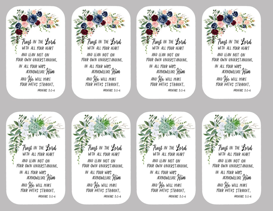Altoid Tin Printable File Proverbs 3 5-6 Trust in the Lord With All ...
