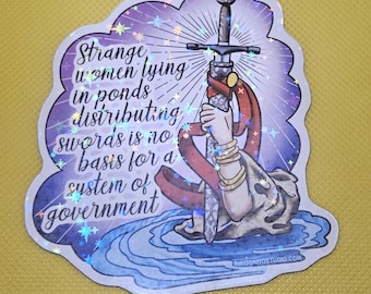 MONTY PYTHON Fan Art | Holographic Magnet | Hand-made | Waterproof