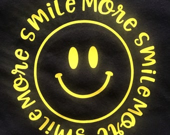 Smiley Face Shirt,Positive Shirt,Infant or toddler Smile Face Shirt,Smile More Shirt,Good vibes,Positive Message Top