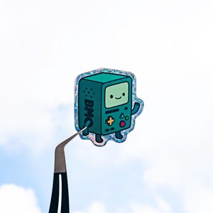 Adventure Time MINI 1.5" Glitter Vinyl Sticker | Baby BMO