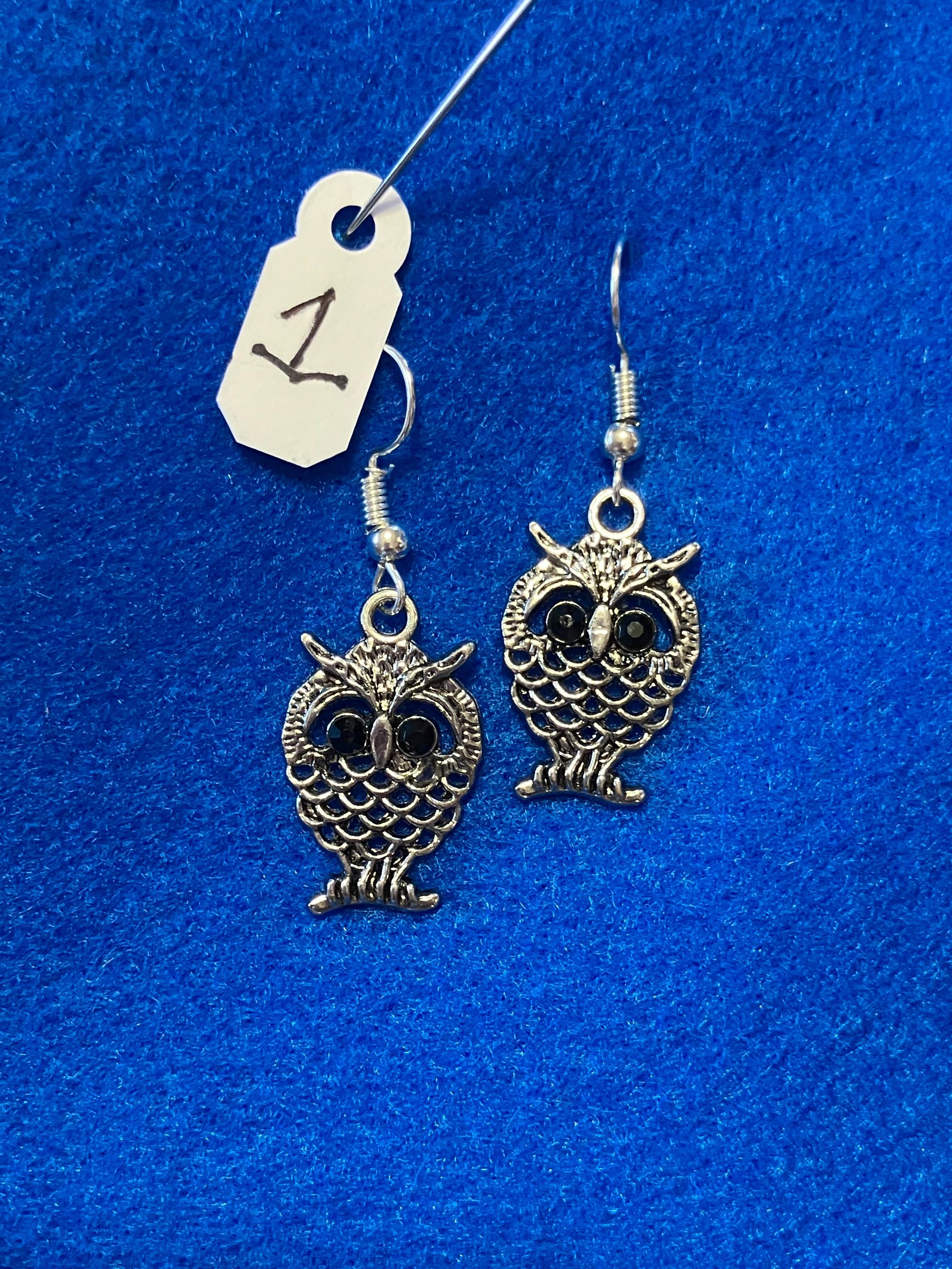 Owl Earrings For Women, Animal Dangle Jewelry, Cute Boho Owls, Silver Owl Gift, Forest Lover Earring