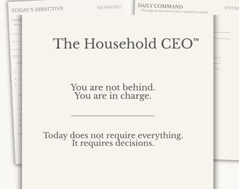 Printable Decision System Mental Load Relief Planner Alternative Printable Household Management Daily Reset Morning Routine Decision Fatigue