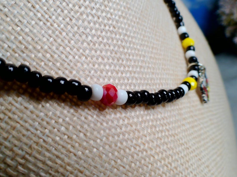 Mickey & Minnie Mouse Beaded Crystal Statement Necklace image 5
