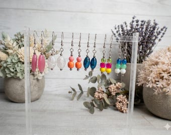 Colorful Summer Vibes Bead Drop Earrings – Fun, Lightweight, and Perfect for Vacation