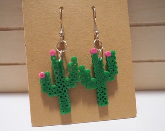 8-Bit Retro Cactus Earrings