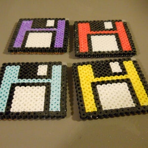 Set of 4 Floppy Disk 8-bit coaster set image 2