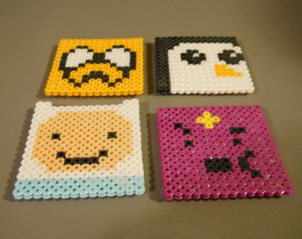 Set of 4 8-bit Adventure Time Coasters