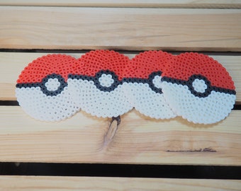 Poke ball Inspired Coaster Set