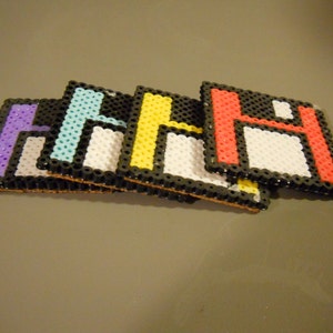 Set of 4 Floppy Disk 8-bit coaster set image 1