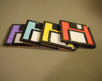 Set of 4 Floppy Disk 8-bit coaster set