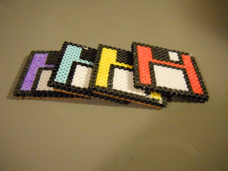 Set of 4 Floppy Disk 8-bit coaster set image 1