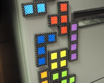 8-Bit Pixel Arcade Stacking Game Magnet game set- 7 piece