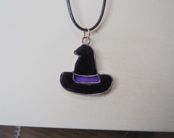 Black & Purple Witch Hat pendant