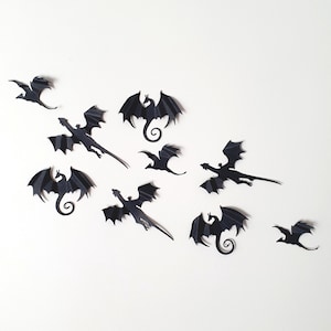 Drachen Sticker, Drachen Wandaufkleber, Drachen Wandkunst, Spielzimmer Deko, Drachen Wanddeko, Drachen Dekoration, Drachen Wandtattoo