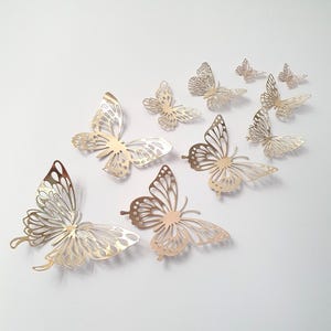 Butterfly Nursery Decor, Butterfly Decor, Gold Butterfly, Gold Nursery Decor, Butterfly Wall Art, Gold Room Decor,  Gold Wall Decor