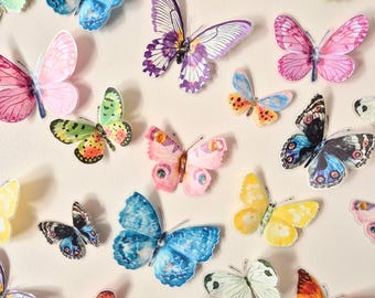 Butterfly Wall Decor, Pastel Butterfly Wall Art, 3D Butterfly Wall Decal, Wall Stickers, Butterfly Nursery, Butterfly Party Decor