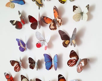 Butterfly Wall Decor, Butterfly Wall Stickers, 3D Butterfly Room Decor, Natural Butterfly Wall Art, Enchanted Decor for Bedroom Walls