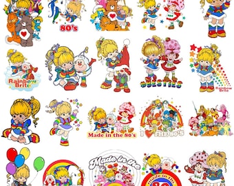 80s Cartoon PNG Bundle, Retro Clipart Collection (Digital Download)