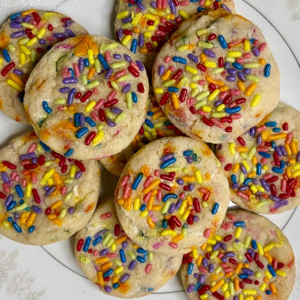 Saupoudrer de biscuits sans gluten/sans produits laitiers - 1 douzaine - (Sans colorant !) (Végétalien sur demande)