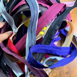 Chunky Plastic Open-End Zipper and Non-Chunky Open ended zip (24 & 26 Inches)