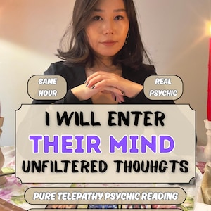 May include: A psychic reading service advertisement featuring text that reads: SAME HOUR, REAL PSYCHIC, I WILL ENTER THEIR MIND UNFILTERED THOUHGTS, PURE TELEPATHY PSYCHIC READING, NO SUGARCOATING. JUST THE TRUTH. The image includes a person and red candles.
