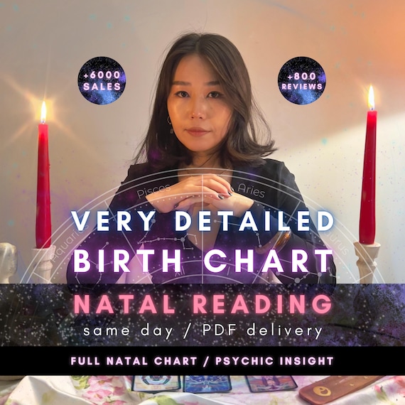 In-Depth Birth Chart Astrology Reading, Natal Chart Analysis Report Psychic Insights, PDF Delivery