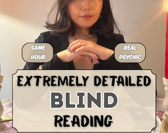 Psychic Blind Reading Same Hour, Blind Tarot Reading, Tarot Card Reading, Spritiual Guidance, Blind Love Reading