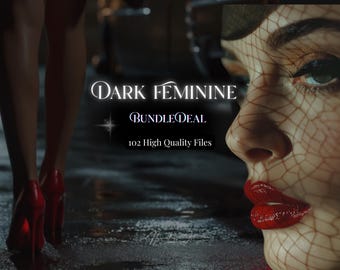 Dark Feminine Stock Photos & Videos | Social Media Content Bundle