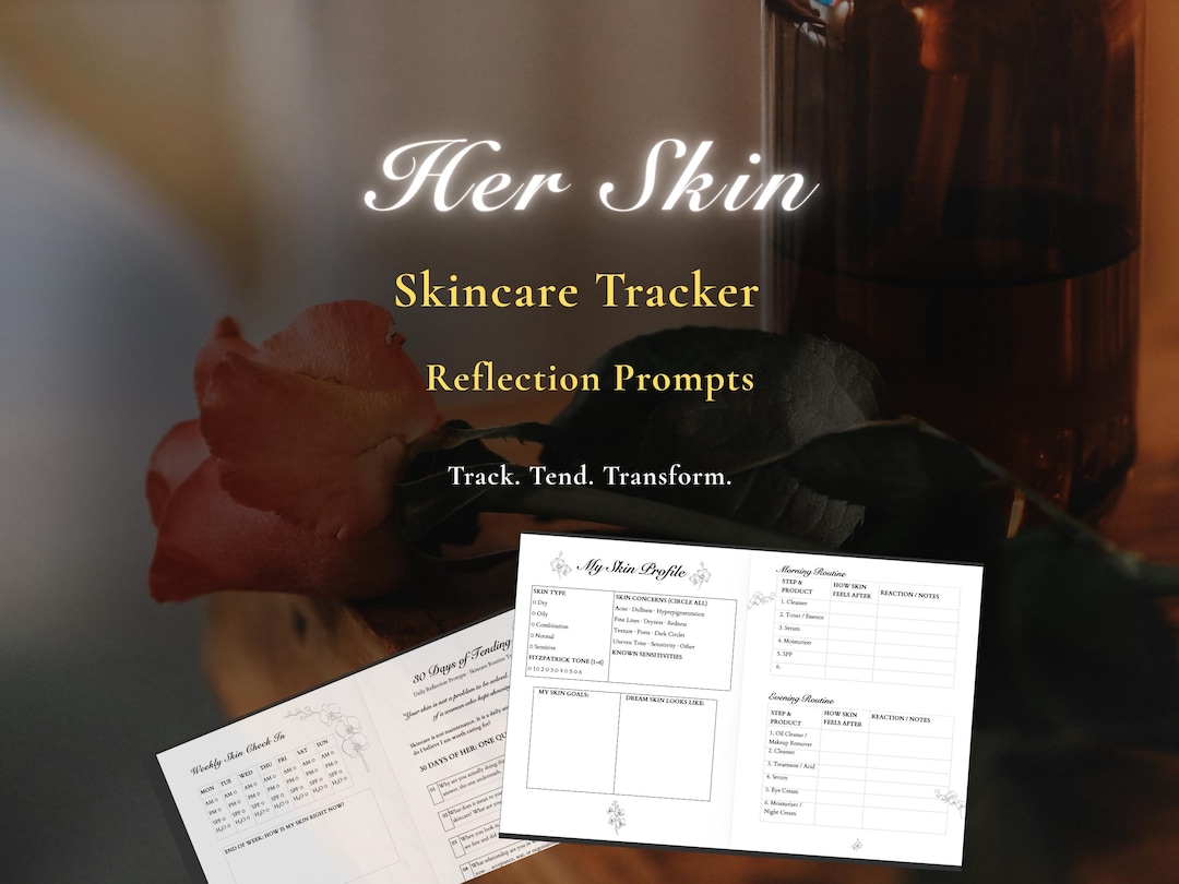 Skincare Routine Tracker Printable | Daily Skin Care Log | Beauty ...
