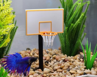 Basketball Hoop Aquarium Decoration | Multiple sizes
