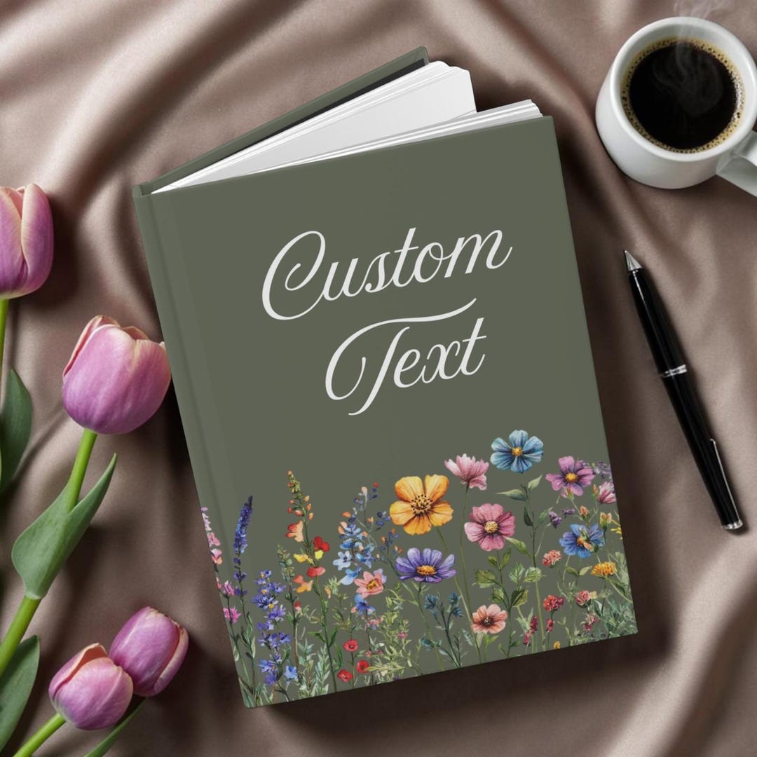 Personalized Wildflower Diary/unique Gift for Her Diary With Name ...