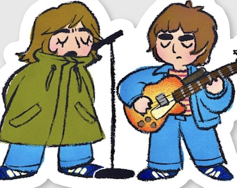 Noel & Liam Gallagher Oasis Live 2025 3"Vinyl Sticker