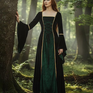 Green Velvet Corset Dress - Etsy