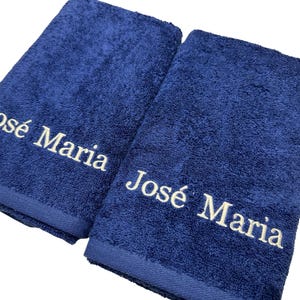 Personalized Set of 2 Hand Towel - 16x28 inch - Organic Cotton Turkish Towel Super Soft - Monogrammed Towel with Name Embroidery
