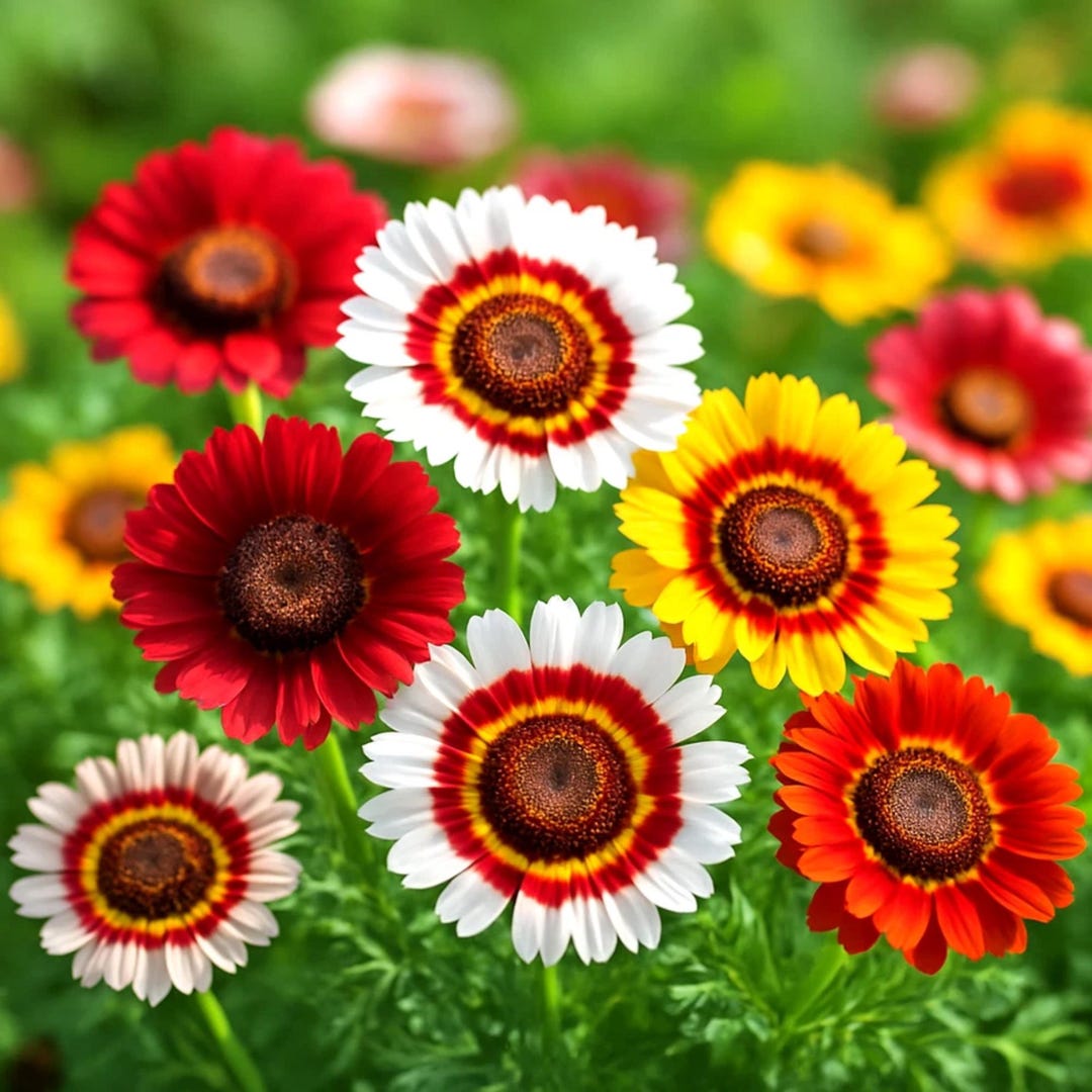 200 Painted Daisy Tricolor Seeds | Tanacetum Coccineum | Perennial ...
