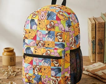 Mochila divertida de Winnie the Pooh, bolsa de viaje familiar de Pooh, mochila escolar de Pooh, mochila personalizada, regreso a clases, regalo para niños.