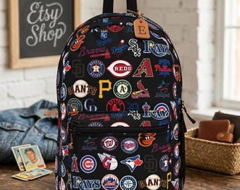 Mochila de béisbol de equipos deportivos, mochila de béisbol de equipos, mochila personalizada, regreso a clases, regalo para niñas.