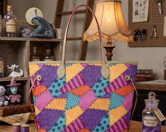 Bolso de Pesadilla antes de Navidad, bolso de cuero navideño de Jack, bolso de Navidad en julio, regalo para ella.