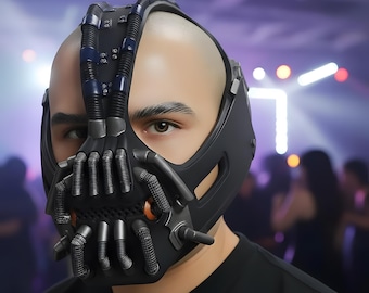 Bane Cosplay Mask Replica – Movie Costume, Halloween Party Gift, One Size Adult, Black