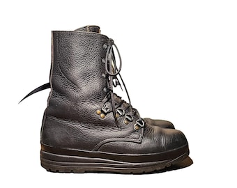 Schweizer KS90 Schwarze Armee Kampf, Gehen, Wandern, Dienststiefel UK 7 M