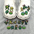TMNT Croc Charms: Cartoon Turtle Clog Accessories Set