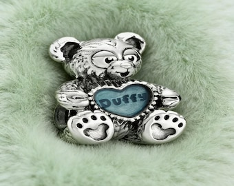 Duffy the bear Charm,gold-plated 925 sterling silver clasp charm, bracelet charm, women's gift,  gift for her