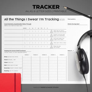 Sarcastic Task Tracker – Printable Habit & Self-care Planner (digital ...