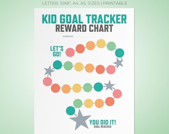 Kids Rewards Charts. Printable. Instant Download–multiple sizes: Letter, A4, A5 + BONUS 10x8".