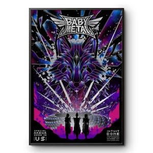 Babymetal Nov 1 2025 Intuit Dome Los Angeles CA Poster, Babymetal 2025 US Tour Concert Art Print, Japanese Metal Band Show Poster