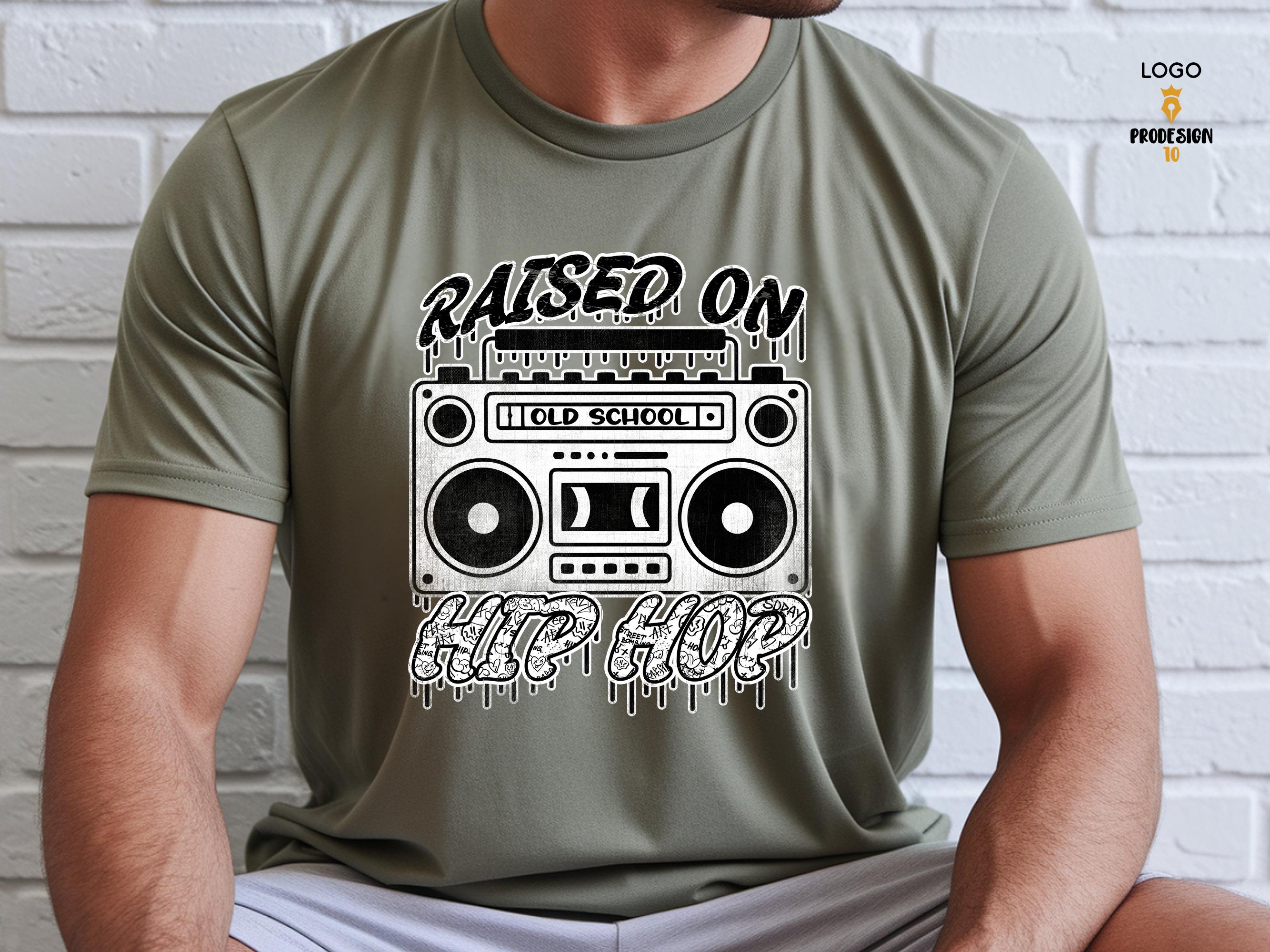 Raised on Old School Hip Hop SVG PNG, Boombox 90s Vibe Shirt Design ...