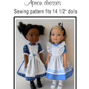 PDF apron dresses  sewing pattern fits 14 1/2" dolls