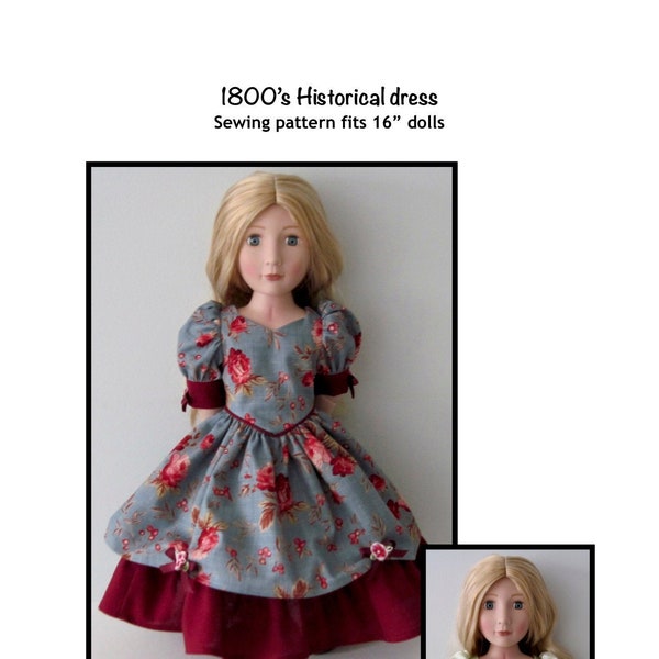 PDF Dress pattern fits 16" dolls, such as A Girl for All Time