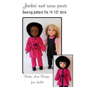 PDF Jacket and snow-pants pattern fits 14 1/2&quot; dolls
